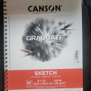Canson Graduate Sketch Pad - White & Red Cover